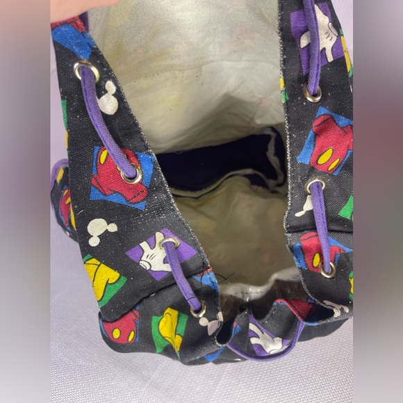 Vintage Mickey Mouse backpack napsack Mickey Unlimited 90s A - Picture 7 of 9